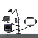 Zeapon Volgtopus Kamera Schreibtischhalterung mit klappbaren Galgenarmen, Overhead Folding Mic Arm, Webcam Desk Mount for Livestream, Video Light, Broadcast, Podcasting