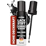 LICARGO Lackstift Schwarz Glänzend 12ml – Perfekte Deckkraft und schnelle Trocknung - Professionelle Ergebnisse für Steinschläge - Auto Lackstift Schwarz Glänzend, Kratzer Entferner Auto Schwarz