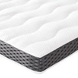 Amazon Basics Comfort Memoryschaum Matratzenauflage, 80 x 190 cm, 7 cm Höhe, weiß