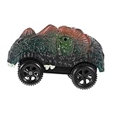 Toyvian Lifelike Dinosaur Track Car für Batteriefrei Glatte Oberfläche Fördert Gehirnentwicklung und Motorik Geeignet als Jungen und Mädchen Geschenk Sicheres DIY Rennbahn