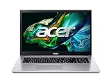 Acer Aspire 3 (A317-54-36NN) Laptop 17,3' FHD Display Intel Core i3-1215U 16 GB RAM 512 GB SSD Intel UHD Graphics Windows 11 QWERTZ Tastatur Silber