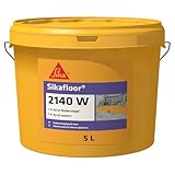 Sika – Sikafloor-2140 W – Bodenbeschichtung zur Versiegelung von Keller-, Lager- und Gewerberäumen – Betongrau – Hochdeckend, strapazierfähig, wasserverdünnbar – Seidenmatter Glanz – 5L Eimer