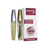 DERMOTEN Wimpern- und Augenbrauenserum, Wachstumsfördernde Formel mit Keratin und Vitamin E, Stärkt, Verdickt und Fördert Vollere, Längere Wimpern und Augenbrauen, 20 ml