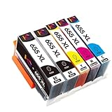 Spnqkxw Tintenpatrone kompatibel mit 655 655xl 655 für Deskjet 3525 5525 4615 4625 4525 6520 6525 6625 Drucker(5pcs for hp 655)