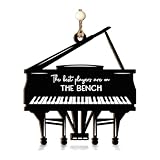 Dekorativer Klavier Holzanhänger für stilvolle Inneneinrichtung persönliche Hobbypräsentation (Black, 10cm)