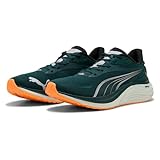 PUMA Herren Electrify Nitro 4 Straßen-Laufschuh, Green Terrain Heat Fire, 44 EU