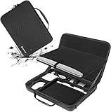 Smatree 15,6 Zoll Laptop Tasche Aktentasche Kompatibel mit Samsung Galaxy Book2 Pro 15,6 Zoll / Book Pro 360 15,6 Zoll, Super Schutz und Stoßfeste Hartschale mit Zubehör Organizer Fach, Schwarz