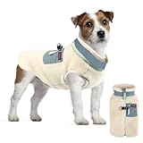 FEimaX Warme Hundemantel Winddichte Haustier Winter Fleece Hundejacke Winterweste mit D-Ring Hundekleidung Welpenjacke für Kleine Mittlere Hunde