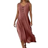 Generisch Sommerkleider Damen Sommerkleider Knielang Sommerkleid Damen Leicht Und Luftig Luftiges Midi Ohne Ärmel Spitzen Kleid Sonmerkleid Leichte Kurz Luftige Kleider Leinenkleid Kurzes