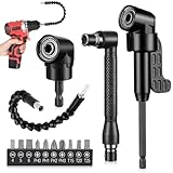 YUPZAR 14 Stück Winkelschrauber Vorsatz Adapter, winkelbohrmaschine winkelaufsatz für akkuschrauber, Biegsame Welle Bohrmaschine für Elektrische Winkelbohrer