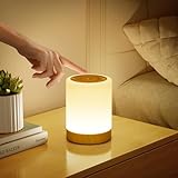 Nachttischlampe Touch Dimmbar, 4 Modi & 256 RGB Farbwechsel Warmes LED Nachtlicht Kinder, USB Aufladbar Stilllicht Touch Lampe mit Timing Funktion, Tischlampe Kabellos für Schlafzimmer Wohnzimmer