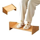 Ergonomische Untertisch-Fußstütze, Holz-Büro-Fußstütze, Holz Höhe verstellbar unter Tisch Fußhocker, 3 verstellbare Höhen, Höhenverstellbar Fußablage für Büro, verbessert die Haltung und Durchblutung