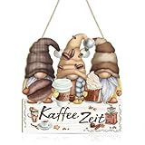 CHDITB Kaffee Schild mit Spruch,Kaffee Zeit Wandschild, Küche Wanddeko,Küche Coffee Bar Deko,Retro Kaffeebar Wandbild für Café Bar Esszimmer Restaurant Tür, Bilder für küche