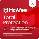 McAfee Total Protection 2025 (3 Gerät) | Virenschutz, VPN, Betrugsschutz, Sicherheitssoftware, Identitätsüberwachung | 1-Jahres-Abonnement mit automatischer Verlängerung | Download
