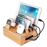Ladestation für Mehrere Geräte, Handy Ladestation Docking Holder Desktop Organizer für Handy Tablet Uhr Kopfhörer (KEIN USB Ladegerät)