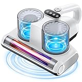 JPHYLL Milbensauger für Matratzen Milbenstaubsauger mit UV-Licht 16Kpa Bürstenrolle Ultraschall HEPA Filter Heißer Wind Funktion Matratzensauger zur Entfernung von Staubmilben Allergenen 500W