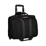 WENGER Granada Aktenkoffer, Laptop-Tasche zum Rollen, Notebook bis 15,6 Zoll, 29 l, Damen Herren, Büro Business Uni Schule, Schwarz, 600659
