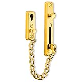 Türkette Edelstahl, Sicherheitskette für Türschloss mit 4 Schrauben, Türkette mit Riegelschutz Türkette Schiebeketten für Haus Wohnung Hotel Schlafzimmer Fenster (Gold)