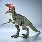 RC ferngesteuerter XXL T-Rex Dinosaurier, 52 cm großes, robustes Modell m. Fernsteuerung, LED-Beleuchtung, realistischem Sound für Kinder in Jungen Jahren und Jugendliche, Tyrannosaurus m. Gehfunktion
