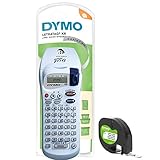 DYMO LetraTag XR Beschriftungsgerät Handgerät | Tragbares Etikettiergerät mit ABC Tastatur | Ideal für zu Hause | Silber