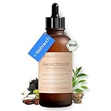 Glättendes & pflegendes BIO-Gesichtsöl - Jojobaöl (Jojoba), Weihrauchöl, Rizinusöl - Geschmeidige, strahlende Haut - Für alle Hauttypen: Trockene - Mischhaut (1 x 100ml, Weihrauch, Boswellia serrata)