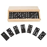 Watris Veiyi 28PCS / Set Holz Domino Spiel, Dominosteine Karten Educationabl Spielzeug, Domino Zug Interessantes Lernspiel