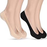 Ptwola 4 Paar Damen Füßlinge Rutschfest Silikon Unsichtbare Bootssocken Leichte Sneaker Socken Polyester No Show Socken für Business-Schuhe, Freizeitschuhe