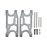 ZAWELIYO Aluminium Heckschwungarm, Hohe Härte und Verschleißfestigkeit, Upgrade -Teile für 1/14 RC -Auto für LC Racing, Wltoys 144001 124018 124019 (Ti Farbe)