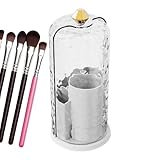 Versteckter Zahnbürstenhalter, drehbarer Zahnbürstenhalter – 360 rotierende Zahnbürstenhalter, Besteck, Staubaufbewahrung für Make-up-Pinsel, für Zahnbürste, Zahnpasta, Eitelkeit