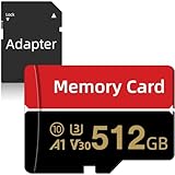 1 Pack Speicherkarte 512 GB (enthält 1 TF-Karten und 1 Adapter) Klasse 10 Mini-TF-Karte Fast Speed Speicherkarten Haltbar Memory Karte für Tablet, Kamera, Drohne, Smartphone