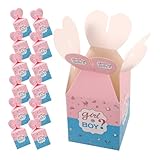 PERSELOSO 50 Stück Boxen Geschlecht Offenbaren Obstkiste Süßigkeiten Würfel Party-süßkegel Lutscher Weinöffner Cupcake-boxen Plätzchen Partyboxen Keksdosen Pralinen Goodie-boxen Papier
