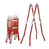 Dachbodentreppen Mehrzweck-Auszieh- und Klappleiter, tragbare Teleskop-Dachbodenleiter, for Dachboden, Küche, Büro, Zuhause Leitern(4 fold 3 Steps)