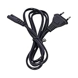 Aumotop Leistungsstarkes Lampen-Netzkabel 2,5 A für Digitalkameras, 1 M Langes Geräte-Netzkabel, Unterstützt Hohe Stromstärke für den Heimgebrauch