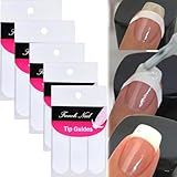 240 Stück weiße Nagelaufkleber, französische Spitze, Nagelaufkleber, französische Maniküre-Streifen, Maniküre, Nagelkunstspitzen, Formführungsaufkleber, Kantenband, DIY-Schablonen-Werkzeug, Aufkleber