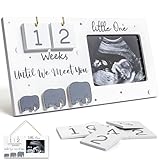 PANYI Baby Bilderrahmen Ultraschall Bilderrahmen Baby-Bilderrahmen Zum Ersten Scan der Schwangerschaft Sonogramm Bilderrahmen mit Baby Countdown Wochen Geschenke für Werdende Mütter