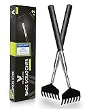 Villkin Rückenkratzer (2Stück) - Kratzhand gegen Juckreiz - Massagegerät stabil und ausziehbar - Premium Massage Rückenkrauler - Teleskop Kratzhand