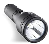 CRESSI Unisex-Adult Astra Torch Black Hochleistungs LED Unterwasserlampe mit hoher Leuchtkraft, 2100 Lumen, Wasserdicht, IPX8, 100 m, Schwarz