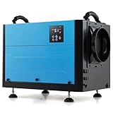 FANTASK Luftentfeuchter mit 3 Modi & 24H Timer, Bautrockner hängend & freistehend 2in1, Industrie Trocknungsgerät mit Ablaufschlauch & automatischer Abtauung (Blau,20-58 L/Tag)