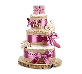 Windeltorte ALLES JUTE | zur Geburt (3-stöckig, plum)