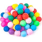 UVVRUR 50 Stück Bunte Tischtennisbälle Ping Pong BäLle 40mm Premium Tischtennisbälle Multifunktion Ping Pong Bälle für Erwachsene und Kinder Familienspiele,Katzenspielzeug