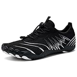 POIUIYQA Wasserschuhe Herren Damen Badeschuhe Schnelltrocknend Leichte Aquaschuhe mit Drainagelöchern Rutschfester Sohle für Schwimmen Strand Wassersport Größe 36-46