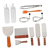 1Satz Teiliges BBQ Grillwerkzeug Wiederverwendbare Grillutensilien für Picknick und Garten Grillzubehör für Grill und Campingfreunde