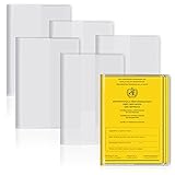 LEBEXY Impfpass Hülle Reisepass Schutzhülle Impfausweis, Heftform Schutzhülle Impfpasshülle für Impfbescheinigung Impfbuch 93 x 130 mm, Transparent, 6 Stück