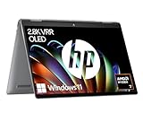 HP Envy x360 2-in-1 Laptop, 14 Zoll 2.8K OLED Touch Display, AMD Ryzen 7 8840HS (16MB Cache), 16GB LPDDR5-SDRAM, 1 TB SSD, QWERTZ Tastatur, Windows 11 Home, Silber