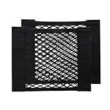 SGERUFZ 2 Pcs Auto Kofferraum Netz Tasche Starke Elastizität Gepäcknetz mit Elastischem Rand Universell für Auto/SUV Nylon Aufbewahrungsnetz 40x25cm