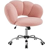 Yaheetech Schreibtischstuhl Bürostuhl Ergonomisch Bürosessel in Wolkenform Drehstuhl bis 136 kg Belastbar Computerstuhl Höhenverstellbar für Schlafzimmer Büro Wohnzimmer Rosa