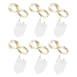 Nordstern Mini LED Lichterkette mit Batterie 6er Pack Warmweiß 2m mit 20 Micro LED - Beleuchtung für Deko, Weihnachten, Hochzeit, Party und Geschenke