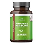 Montmorency Kirsche Kapseln – 210 Kapseln – 6000mg (50:1) pro Kapsel - Vegan - Frei von Zusatzstoffen – Montmorency Sauerkirsche Hochdosiert