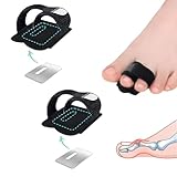 2 Stück Hammerzehen Korrektoren, Hammerzehen Schienen Bandagen, Hallux Valgus Korrektur mit Aluminium Hammerzehenpolster für korrigieren Gekrümmte Zehen, Damen und Herren