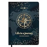 LEBENSKOMPASS® Reisetagebuch Explore zum ausfüllen A5 Platz für 50 Erinnerungen selberschreiben - Reisedokumentation & Achtsamkeitsübungen Tagebuch für den Urlaub zur Organisation und Erinnerung